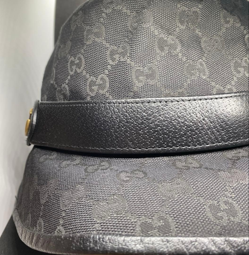 Top GUCCI 帽子 GGキャンバス バケットハット ブラック グッチ