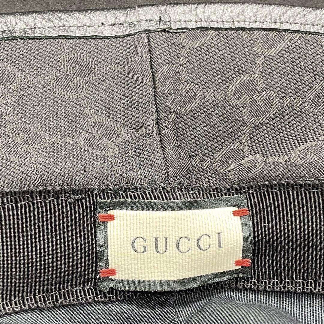 Top GUCCI 帽子 GGキャンバス バケットハット ブラック グッチ