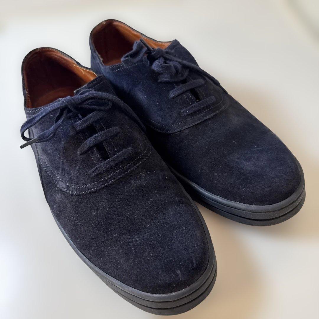 GIANNI VERSACE ブラック スエード シューズ ビンテージ