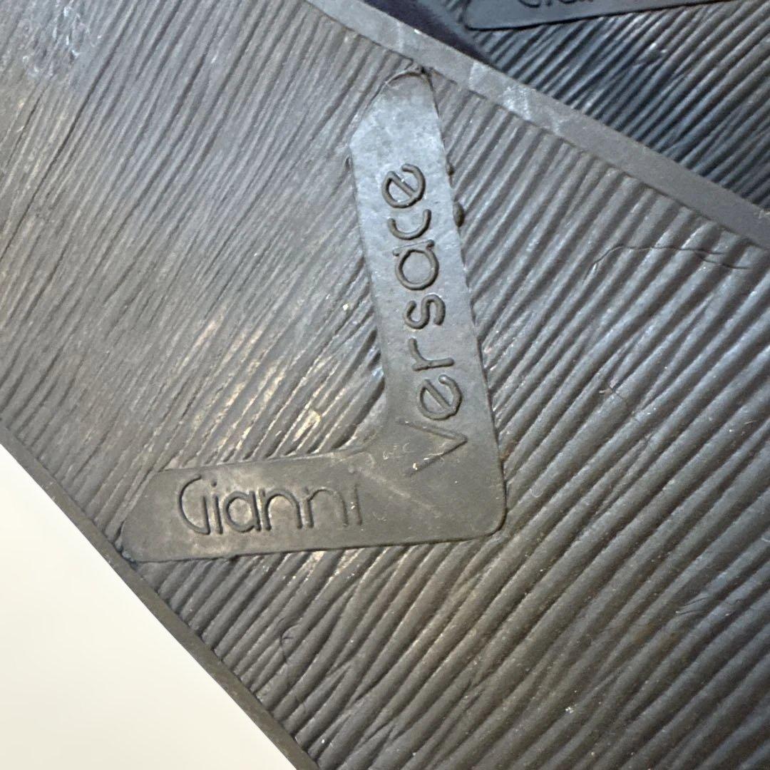 GIANNI VERSACE ブラック スエード シューズ ビンテージ