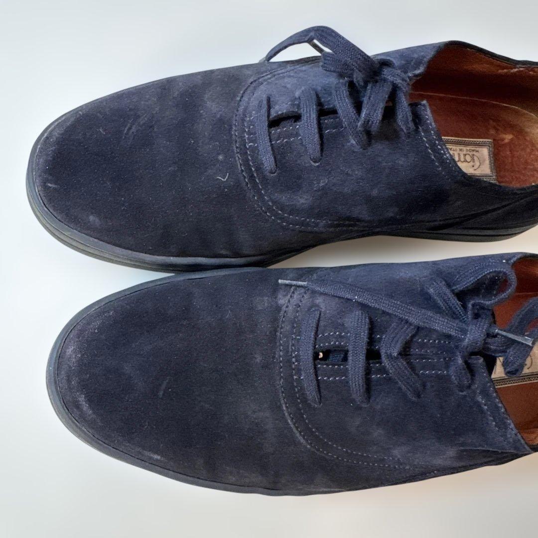 GIANNI VERSACE ブラック スエード シューズ ビンテージ