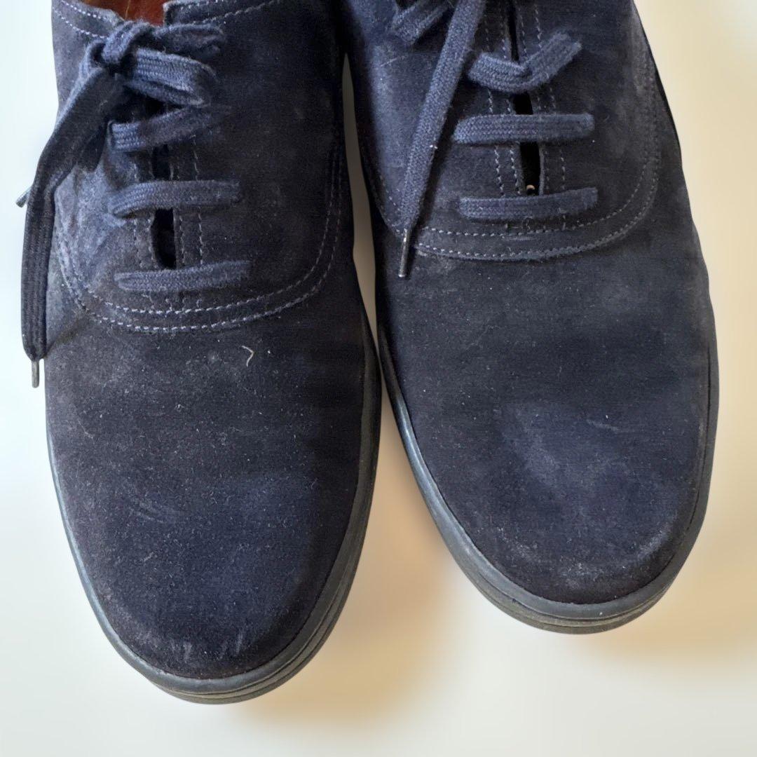 GIANNI VERSACE ブラック スエード シューズ ビンテージ