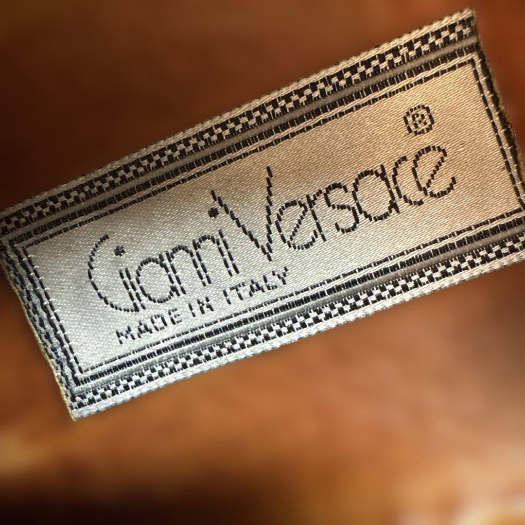 GIANNI VERSACE ブラック スエード シューズ ビンテージ