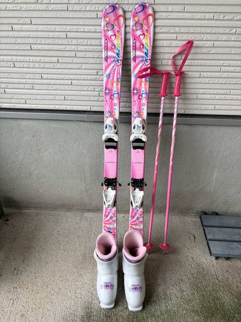◇KAZAMA◇Jrスキー4点セット 116cm