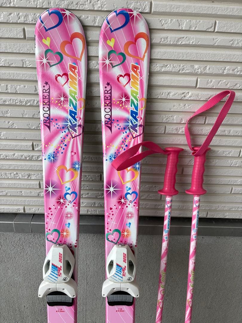 ◇KAZAMA◇Jrスキー4点セット 116cm