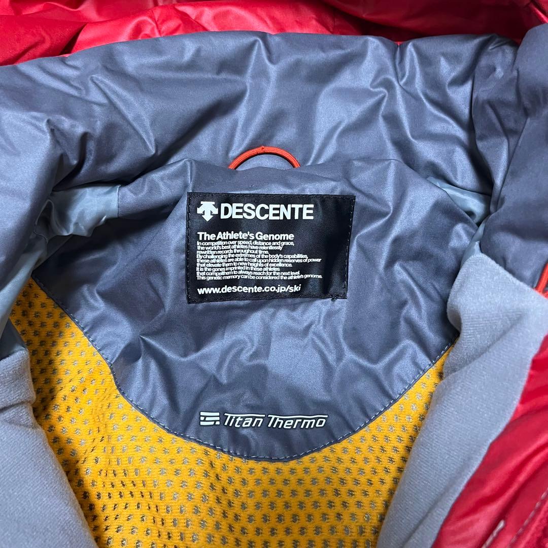 美品 DESCENTE デサント スキー 赤 セットアップ レッド スノボ
