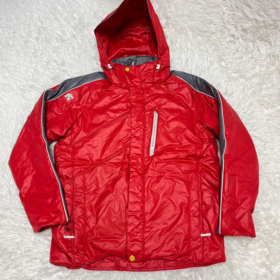 美品 DESCENTE デサント スキー 赤 セットアップ レッド スノボ