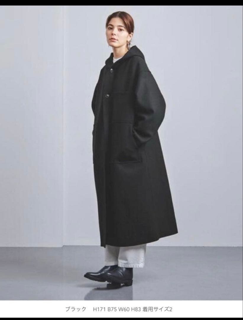 HYKE（ハイク） メルトン HOODED WORK コート　サイズ2