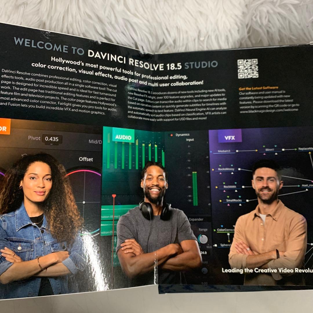 Q3092 ダビンチリゾルブソフトウェアDaVinci Resolve 18.5