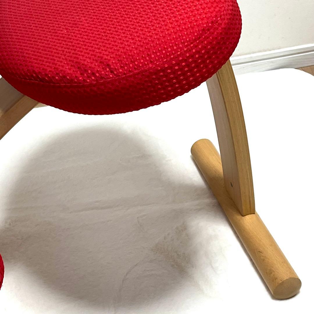 【美品】バランスイージー グレー 赤カバー付き バランスチェア RYBO