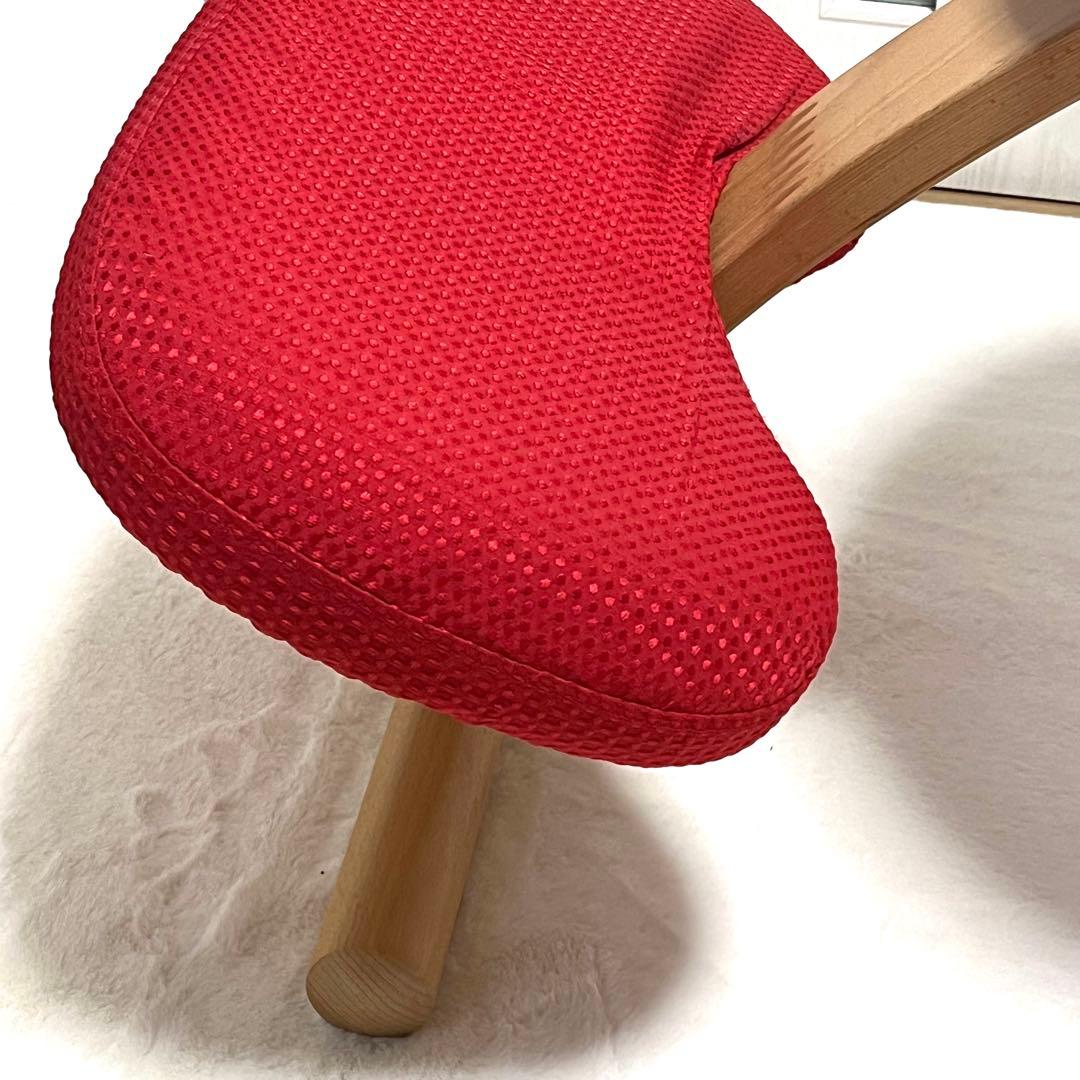 【美品】バランスイージー グレー 赤カバー付き バランスチェア RYBO