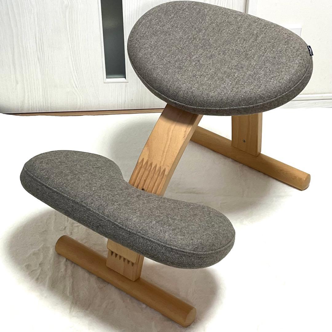 【美品】バランスイージー グレー 赤カバー付き バランスチェア RYBO