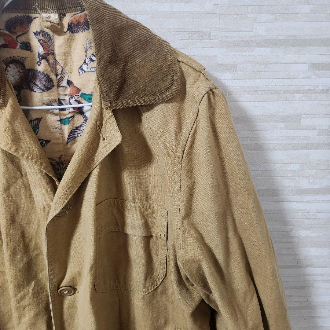 50~60s American field ハンティングジャケット 裏地動物柄