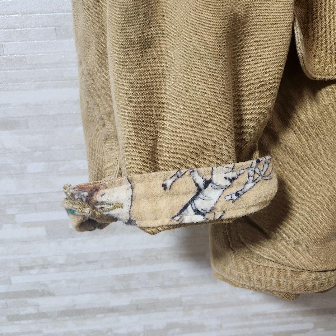 50~60s American field ハンティングジャケット 裏地動物柄