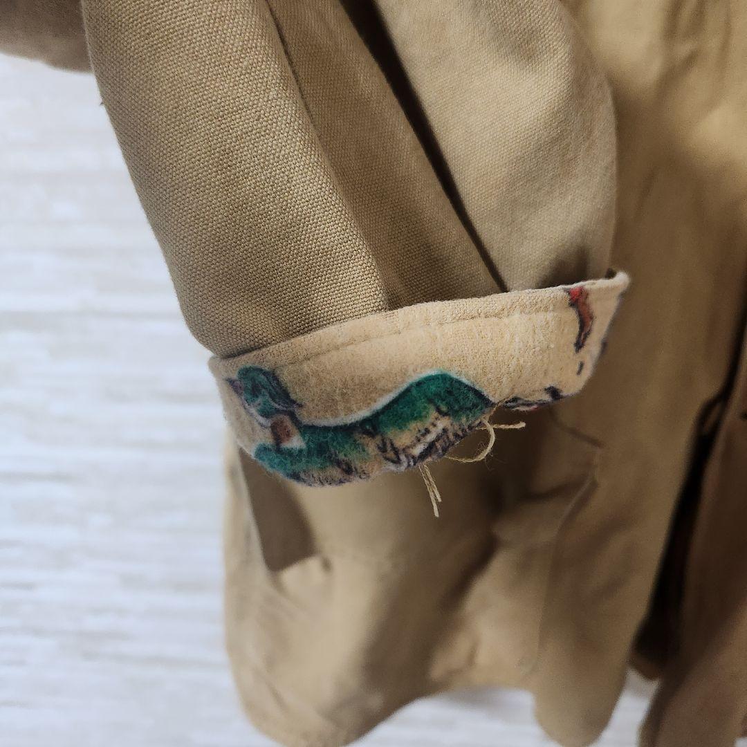 50~60s American field ハンティングジャケット 裏地動物柄