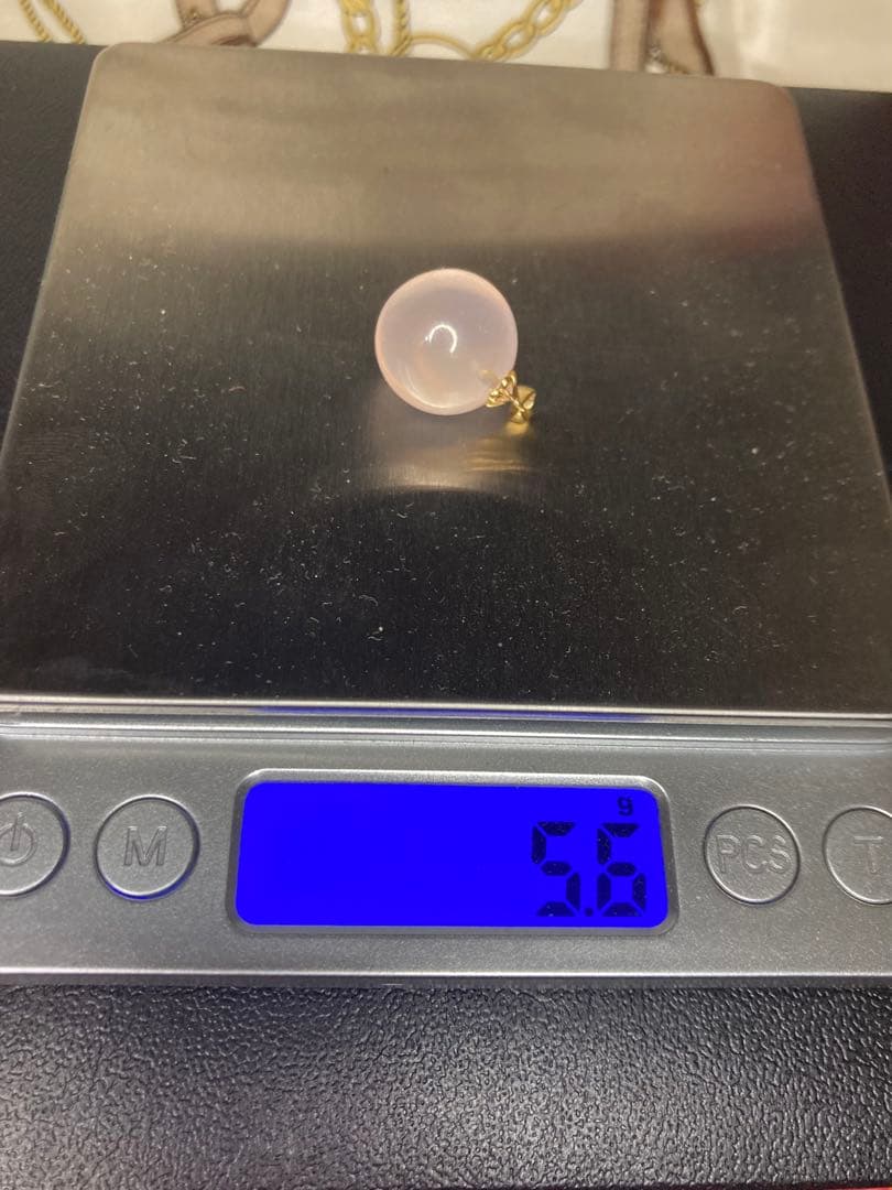 K18 (18金)　ペンダントトップ　大玉 天然石 　アンティーク