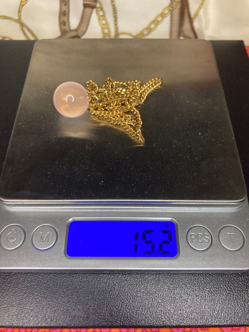 K18 (18金)　ペンダントトップ　大玉 天然石 　アンティーク