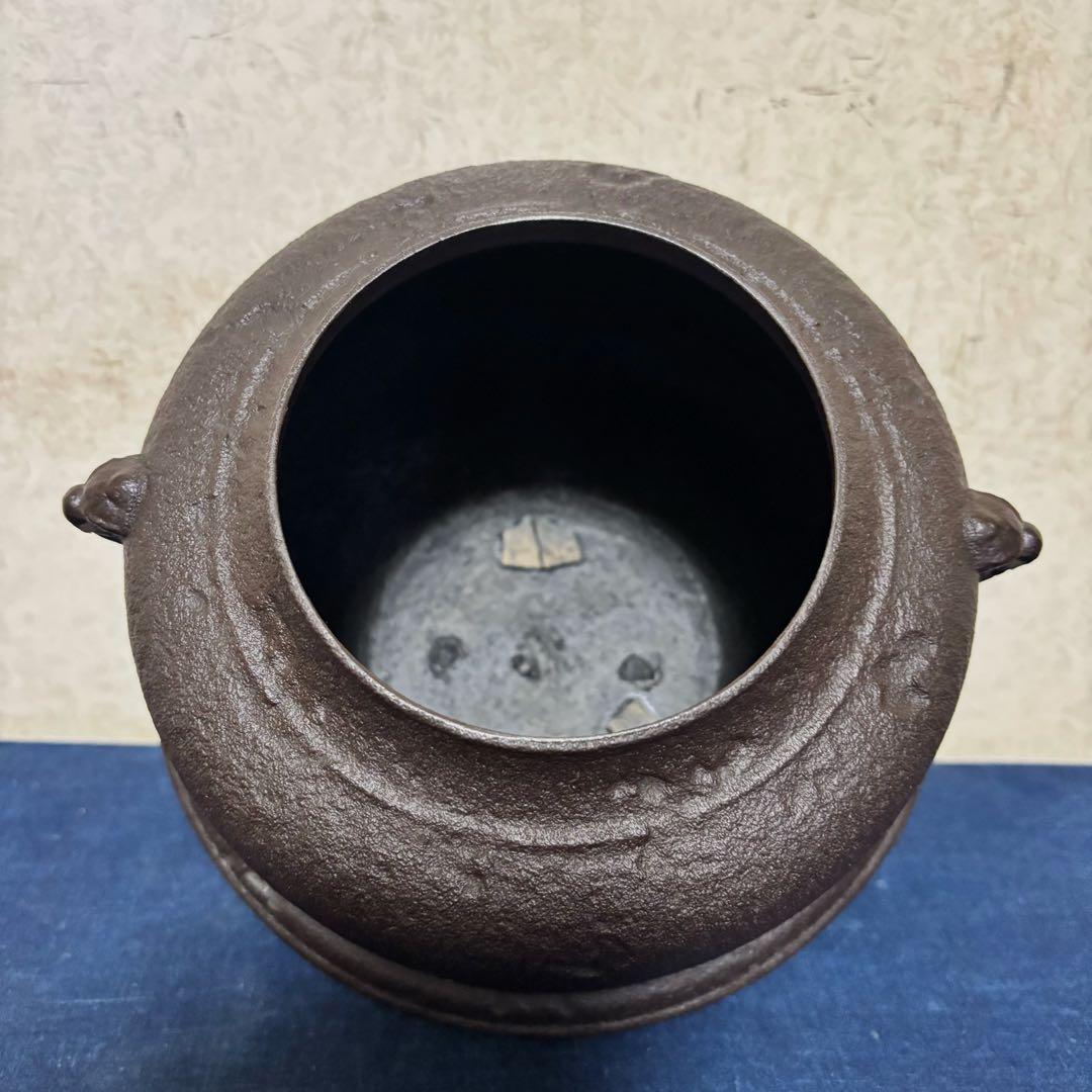 風炉/茶釜/電熱器/銀摘/唐銅朝鮮風炉釜/野々田電熱器/金森紹栄造/敷板/茶道具