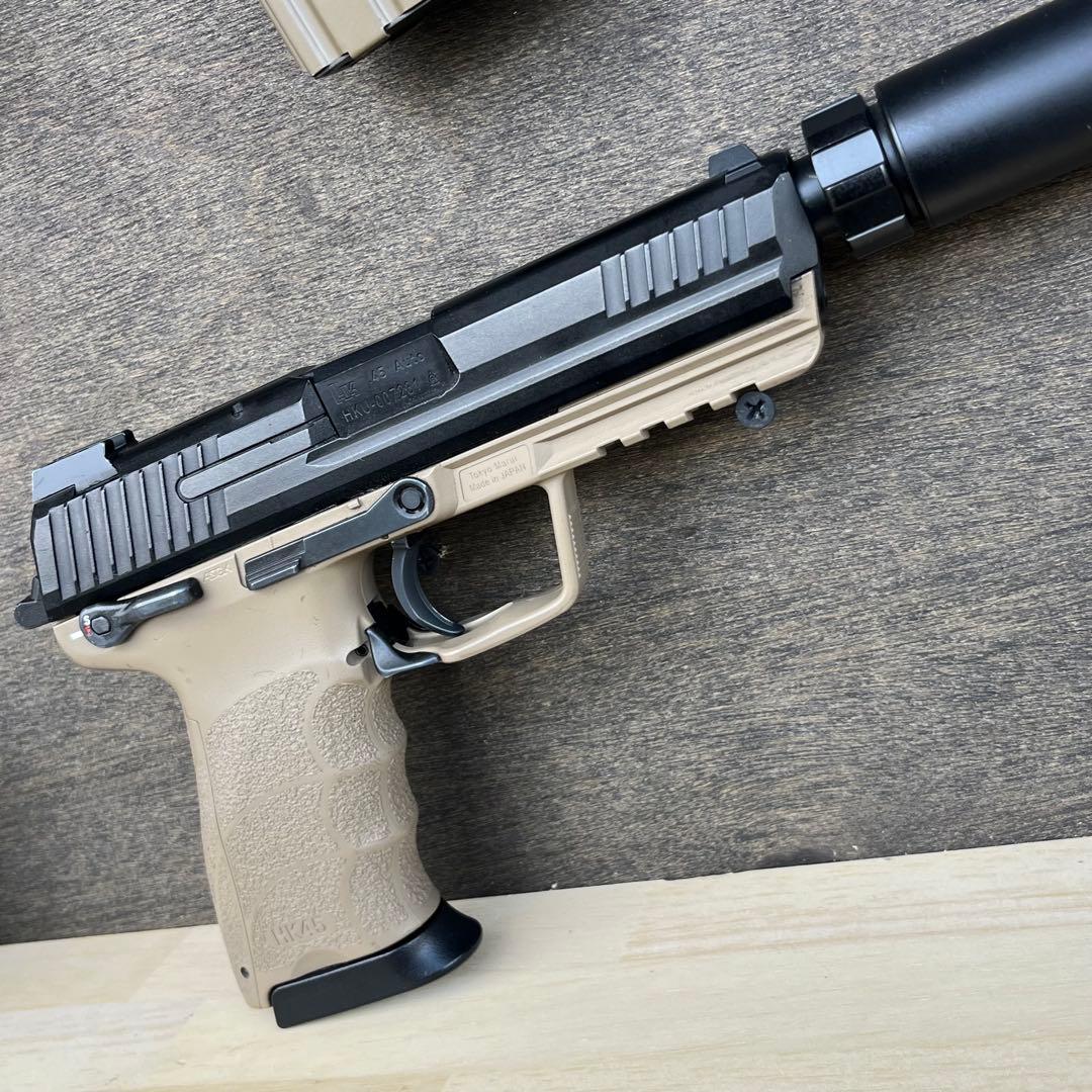 東京マルイ　SCAR-L 次世代電動ガン タンカラー HK45付属共に中古