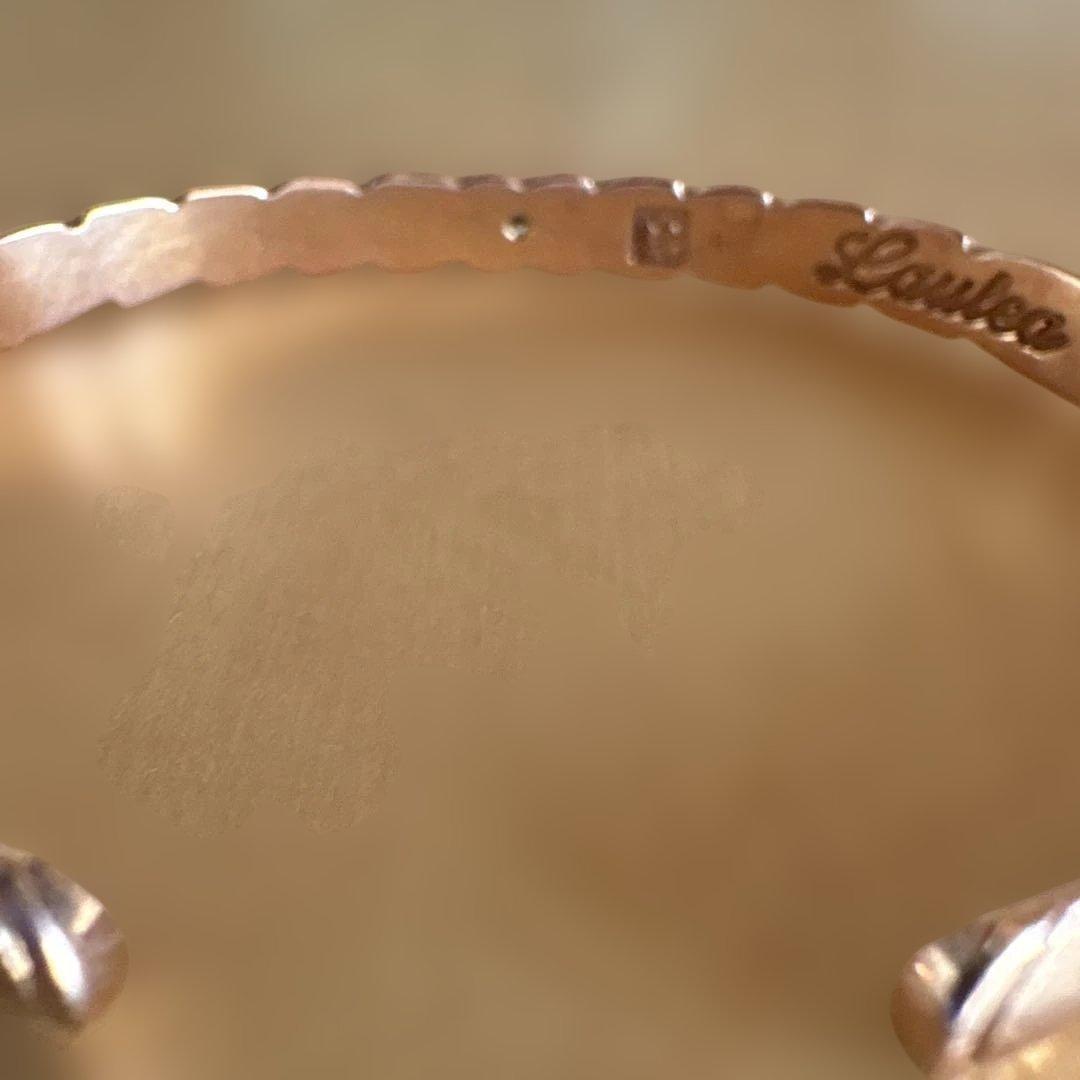 リル坊ワイレアハワイアンジュエリーバングル14kピンクゴールド＆メレダイヤ