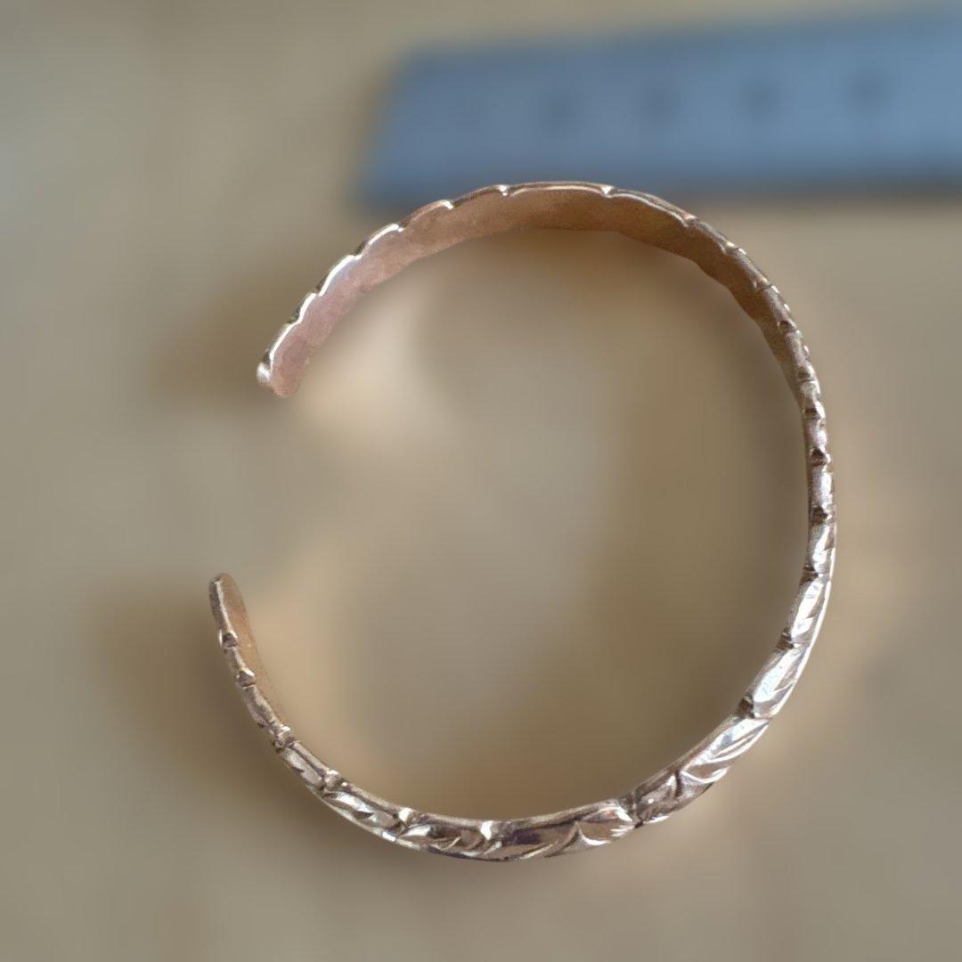 リル坊ワイレアハワイアンジュエリーバングル14kピンクゴールド＆メレダイヤ