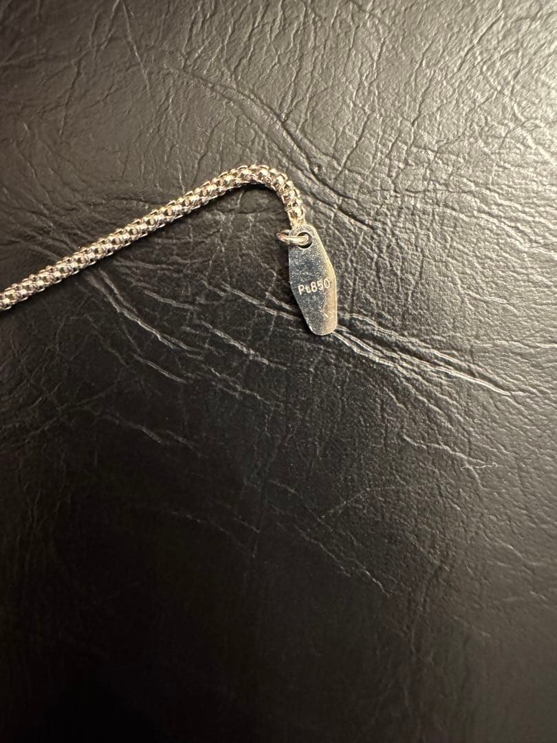 PT850 カットボールチェーン 50cm可動式 プラチナ ネックレス3.8g