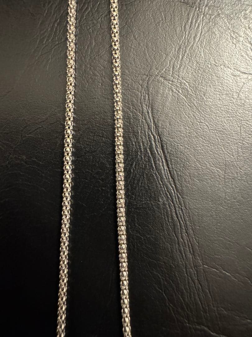 PT850 カットボールチェーン 50cm可動式 プラチナ ネックレス3.8g