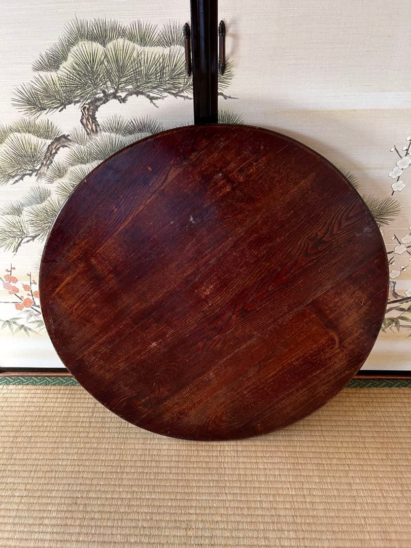 昭和レトロ　折りたたみ丸いちゃぶ台