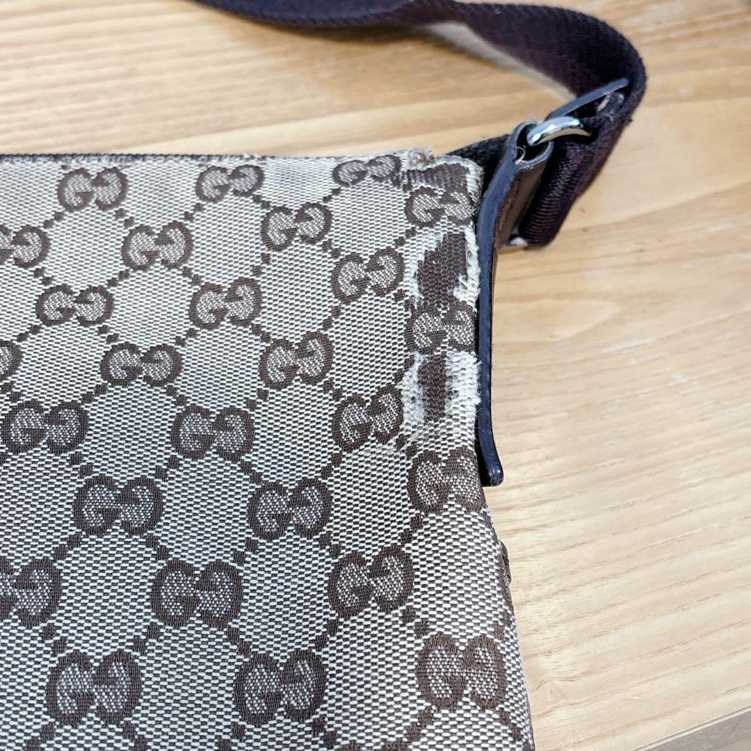 GUCCI グッチ GGキャンバス ショルダーバッグ 巾着袋 保存袋付