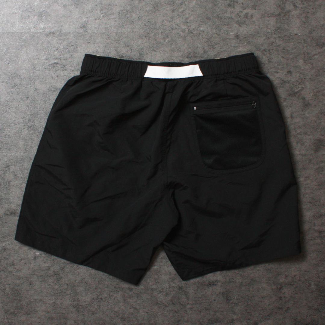 POLO SPORT ポロスポーツ ナイロンハーフパンツ ブラック x イエロー