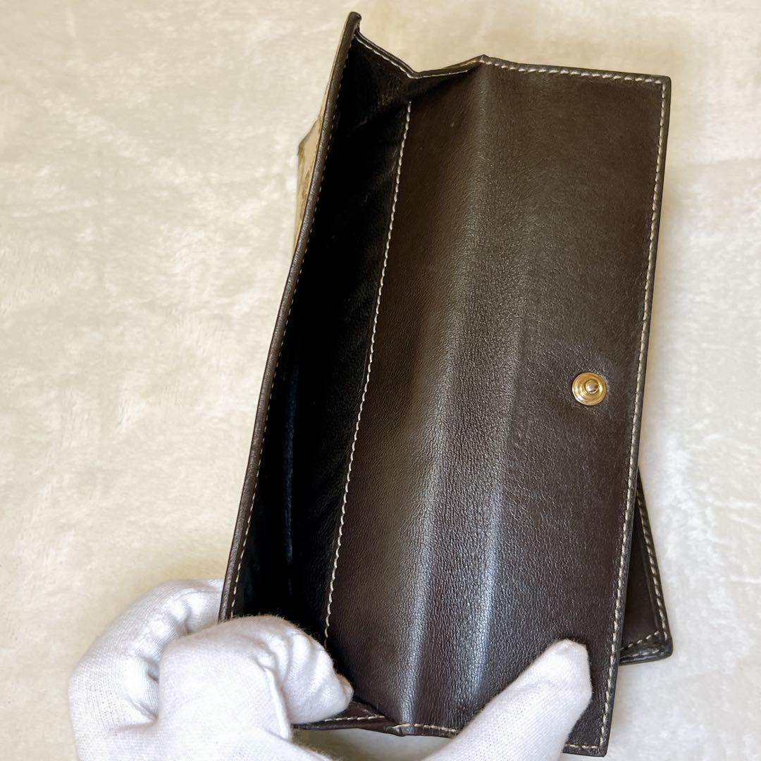 【極美品⭐︎】GUCCI 長財布 ラブリーハート GGキャンバス レザー ブラウン