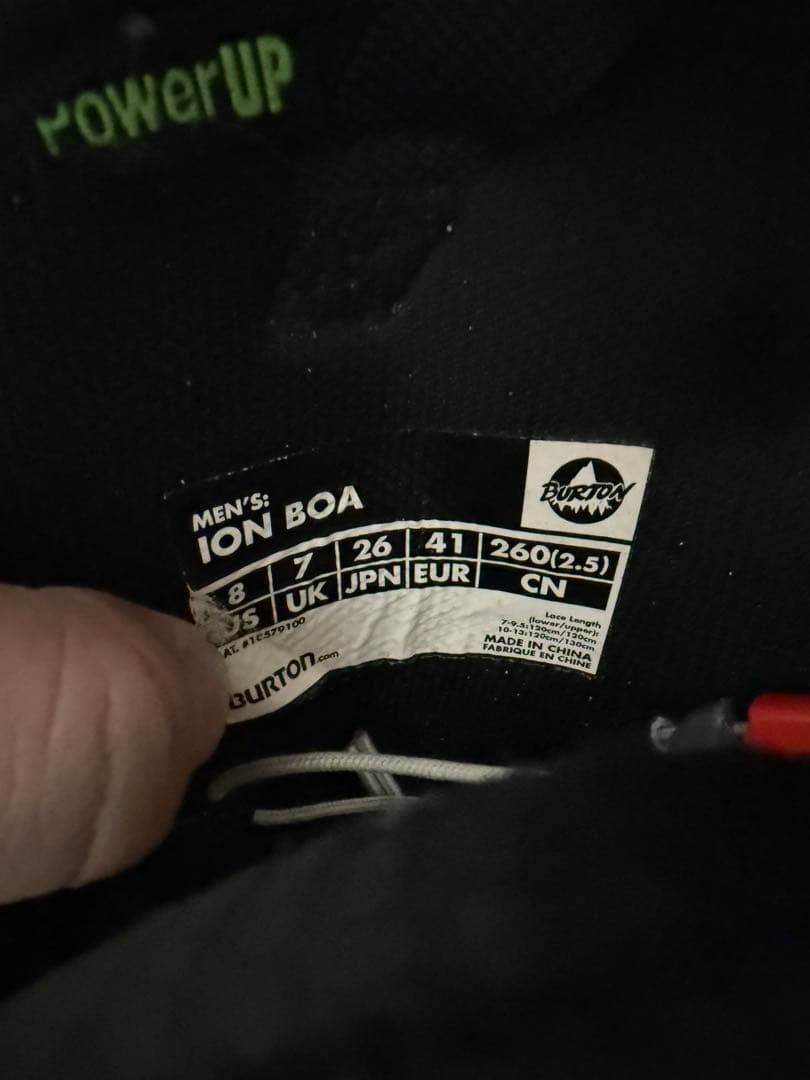 BURTON ION スノーボードブーツ カモラフ 迷彩 26.0cm