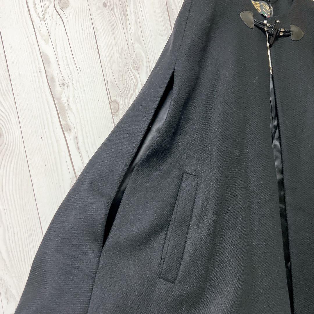 【ZARA】新品　ザラ　ポンチョコート　ブラック　ロング　ケープコート　M