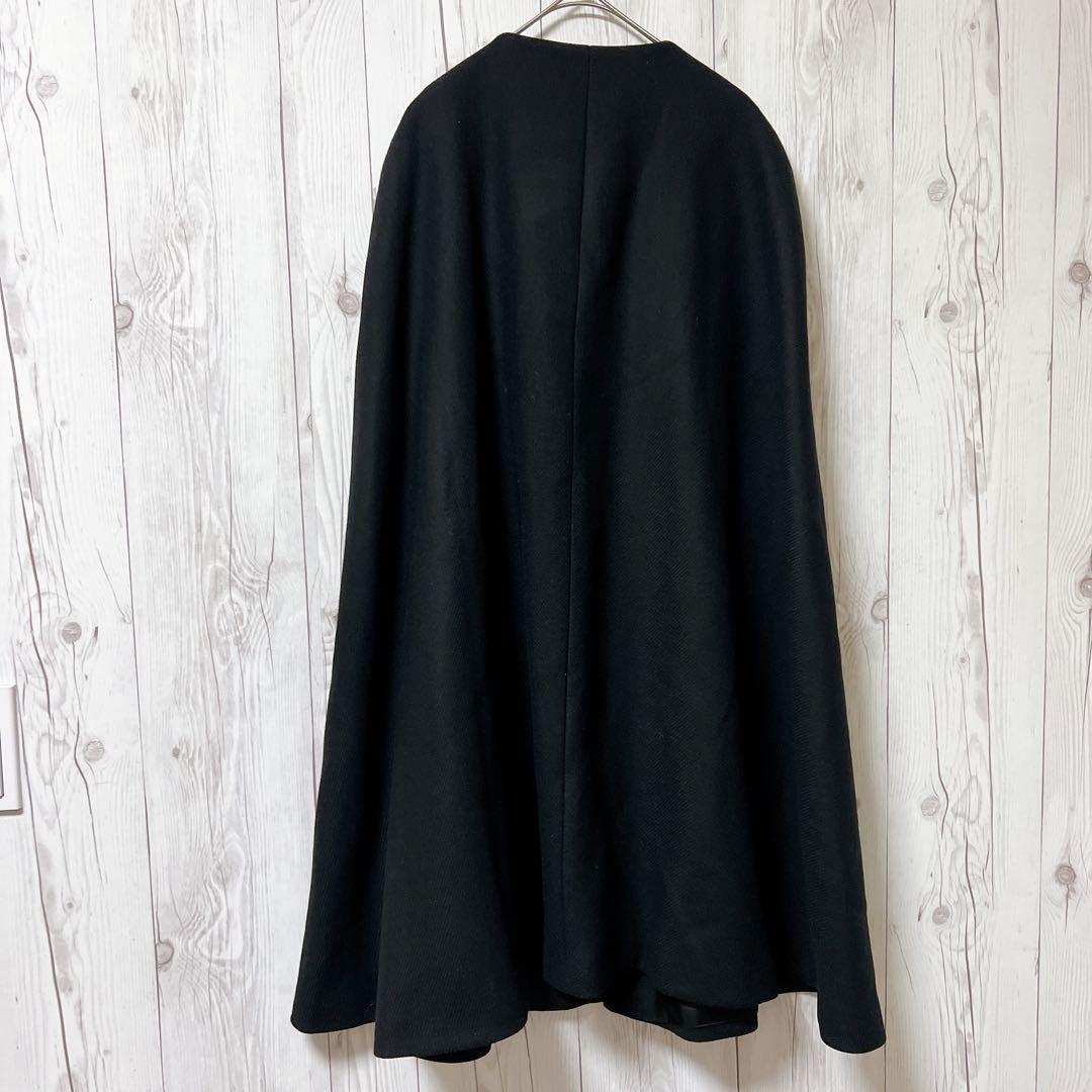 【ZARA】新品　ザラ　ポンチョコート　ブラック　ロング　ケープコート　M
