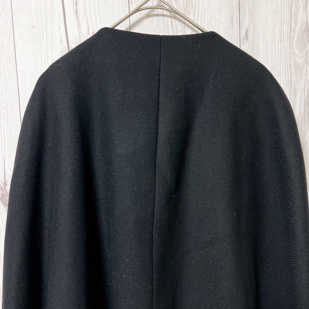【ZARA】新品　ザラ　ポンチョコート　ブラック　ロング　ケープコート　M