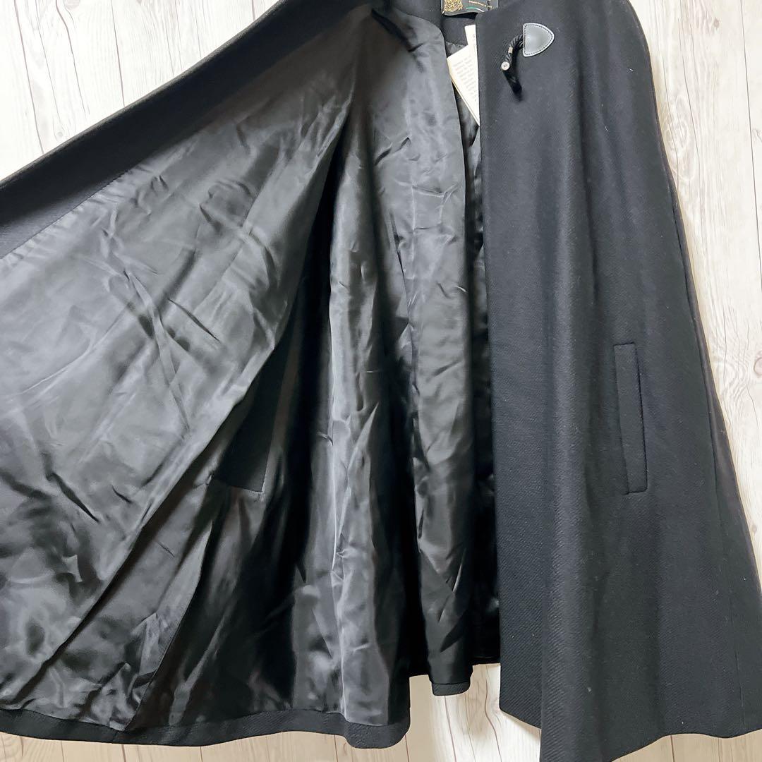 【ZARA】新品　ザラ　ポンチョコート　ブラック　ロング　ケープコート　M