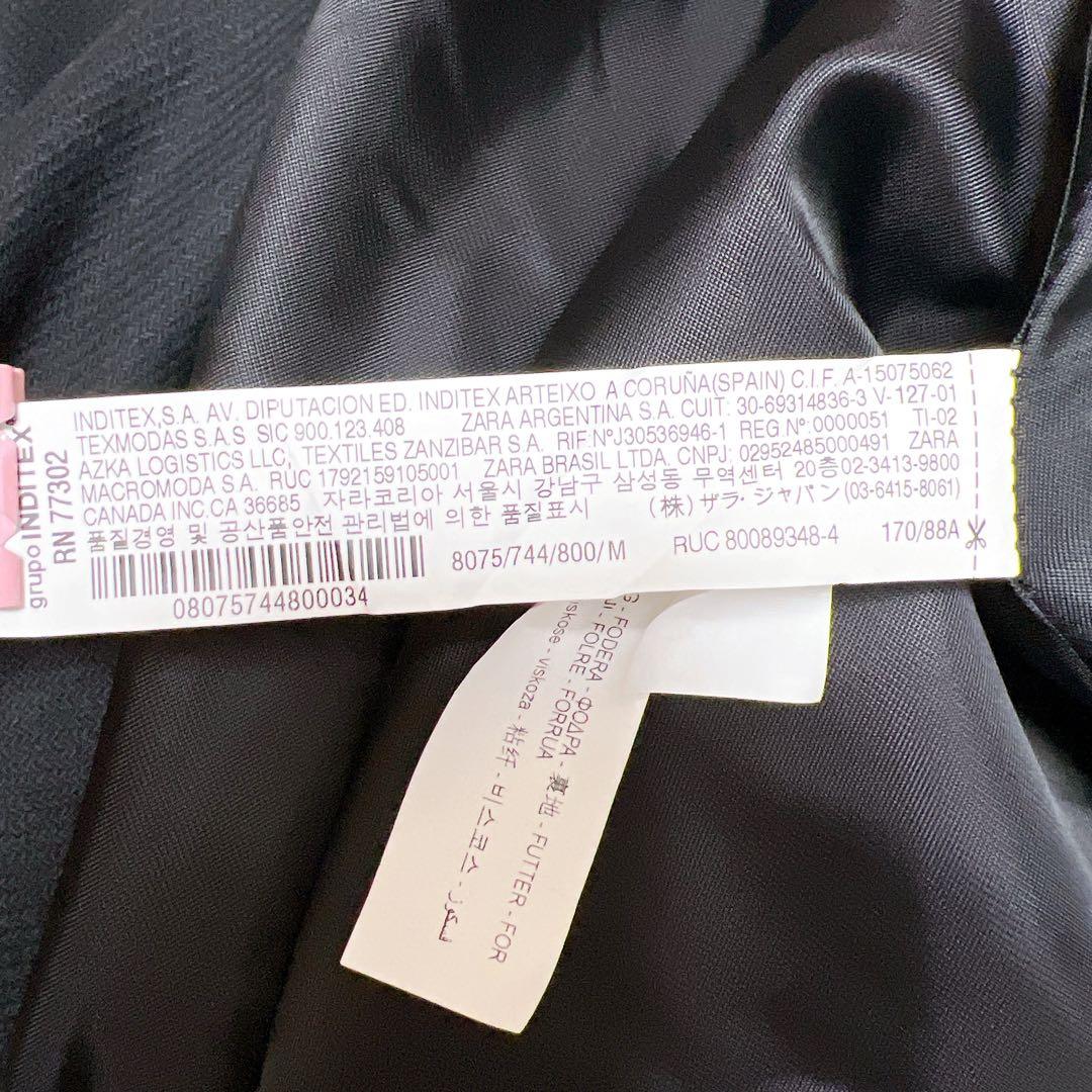 【ZARA】新品　ザラ　ポンチョコート　ブラック　ロング　ケープコート　M