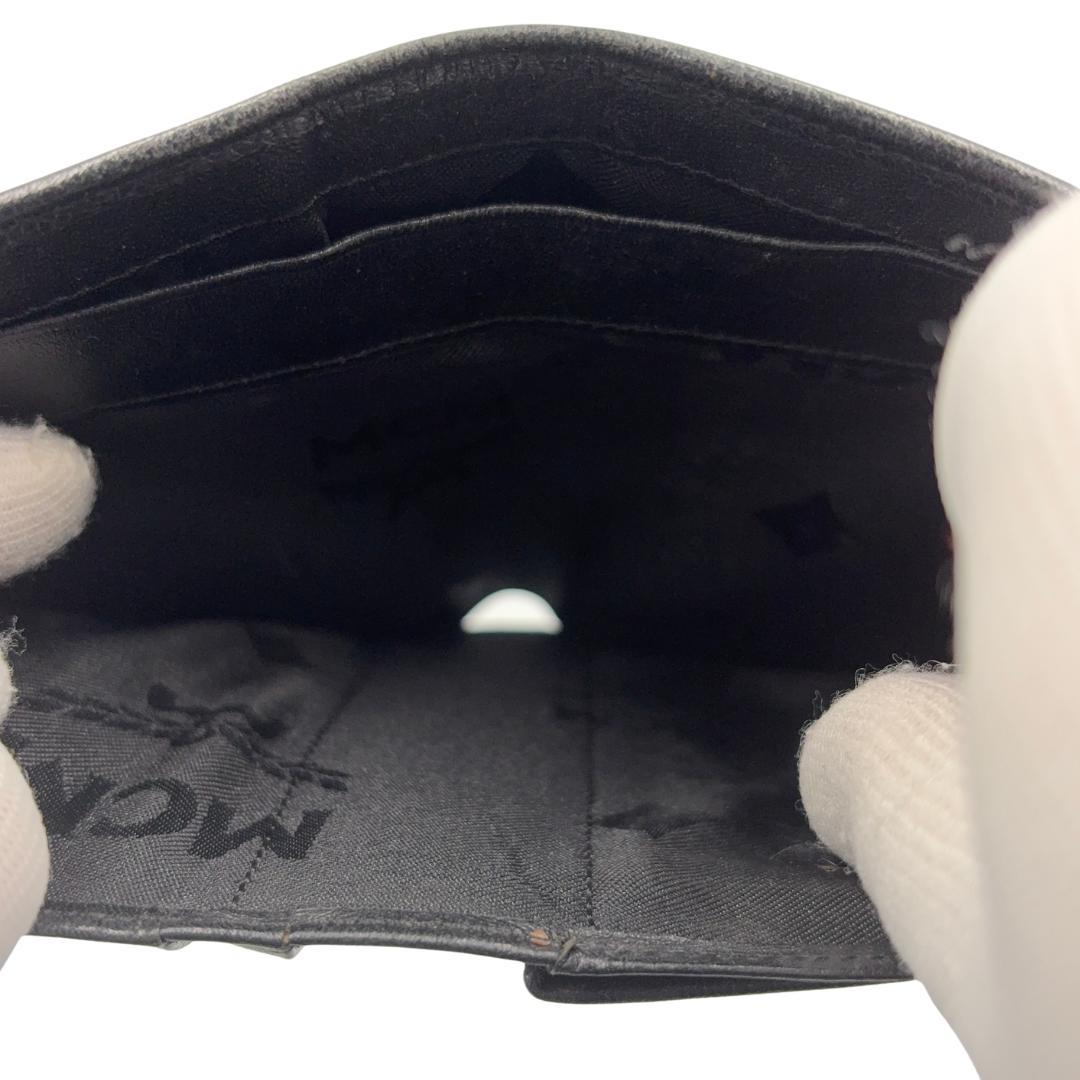 MCM ブラック 三つ折り財布