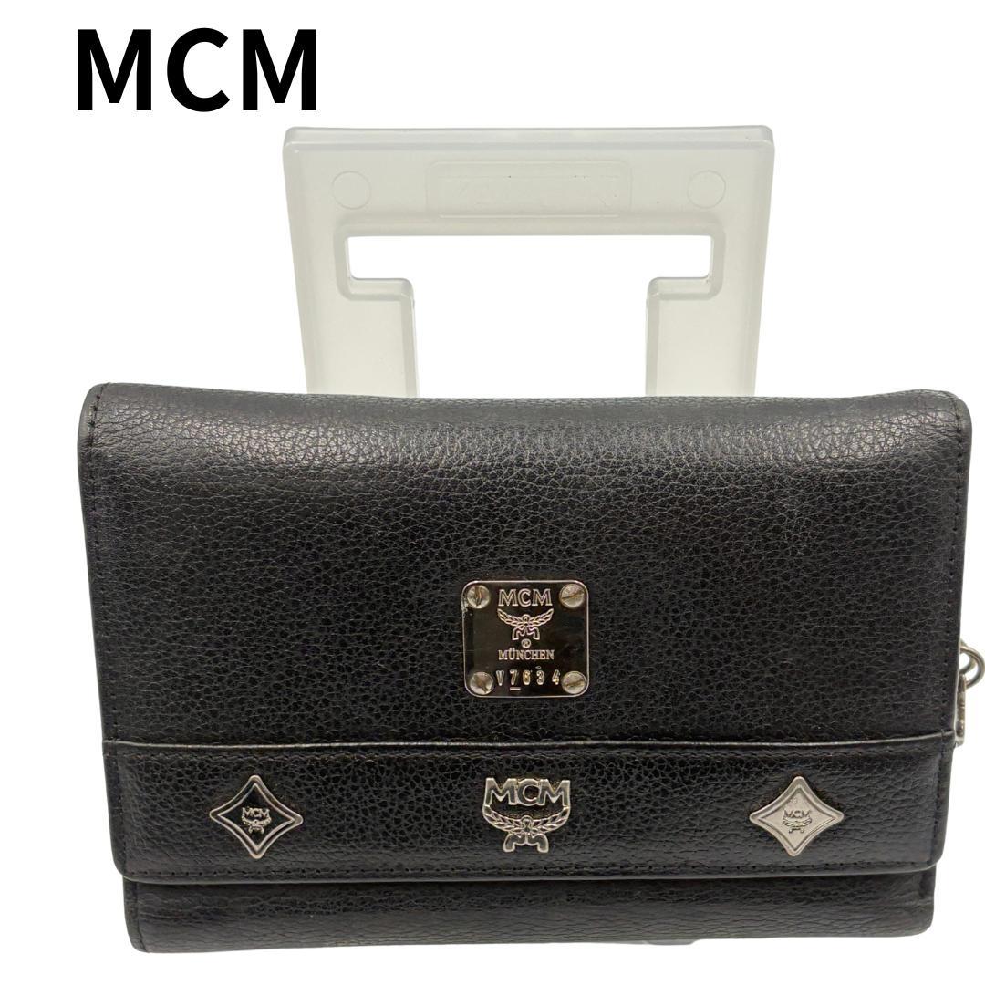 MCM ブラック 三つ折り財布