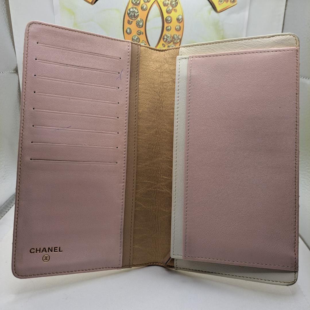 u*o様 CHANEL　ワイルドステッチ　ゴールド 　二つ折り財布　長財布　財布