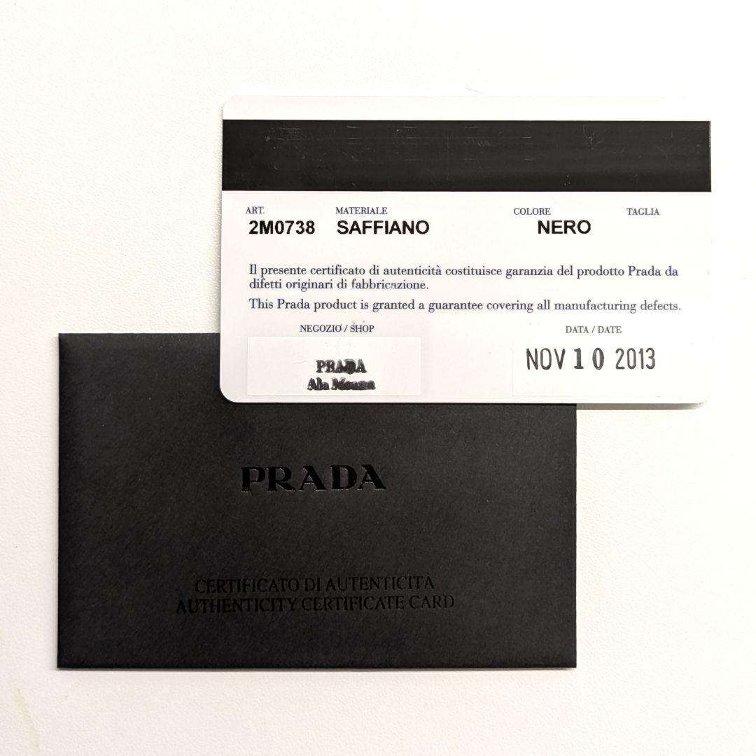 【新品・未使用】PRADA プラダ メンズ 二つ折り財布 SAFFIANO ネロ