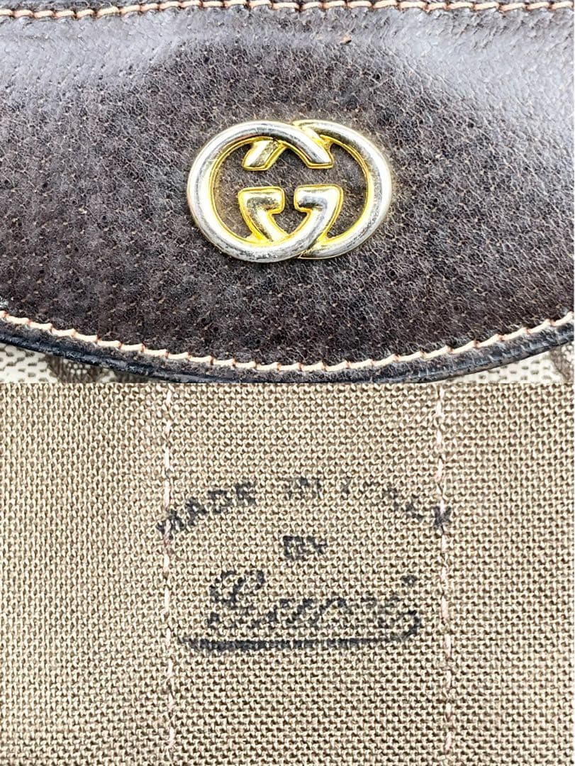 【極美品】オールドグッチ シェリーライン GGスプリーム クラッチバッグ