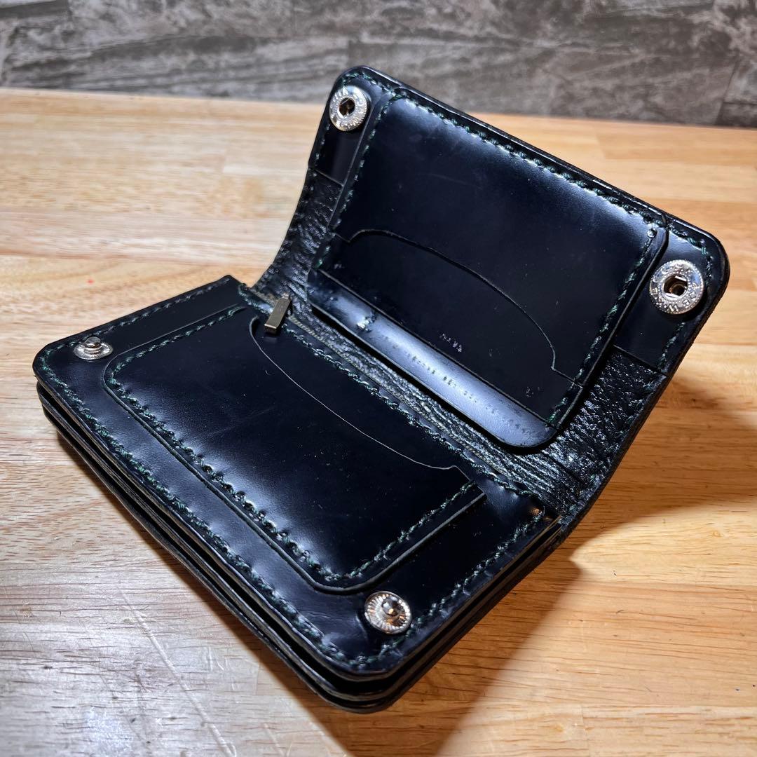 【限定】ミドルトラッカーウォレット　クロコクラウンインレイ 　本革　ワイルドvr
