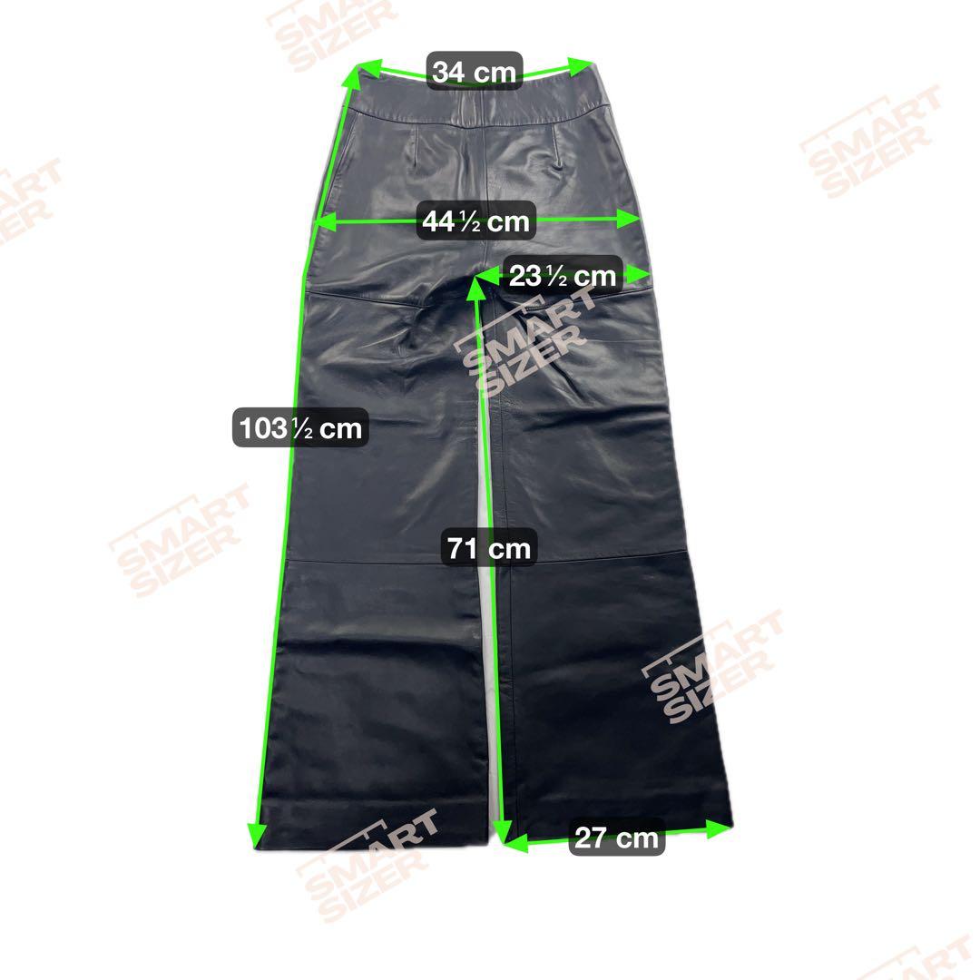 極美品✨DOLCE&GABBANA オールレザー パンツ フレア ブラック黒