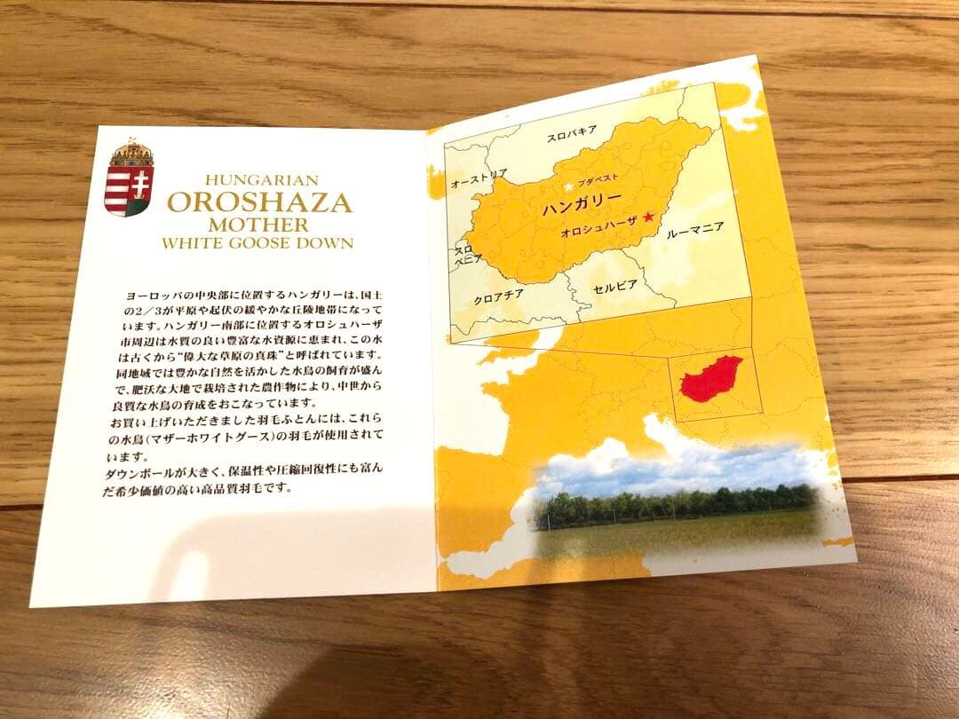 東京西川　高島屋　オシュロハーザ　マザーグースダウン　95% ダブル　1.7k