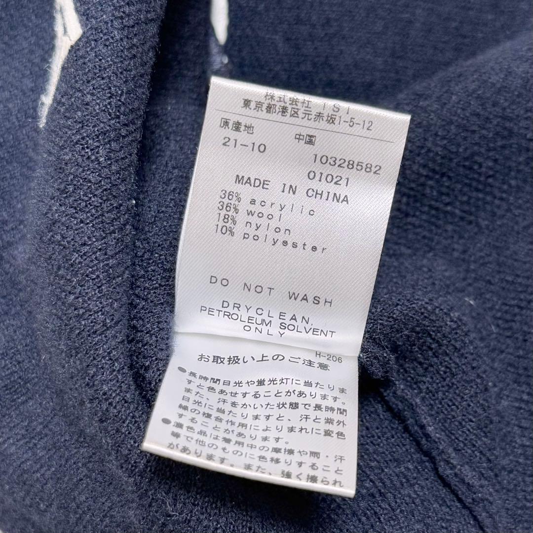 パーリーゲイツ モックネック ニットワンピース 刺繍 ネイビー 0 レディース