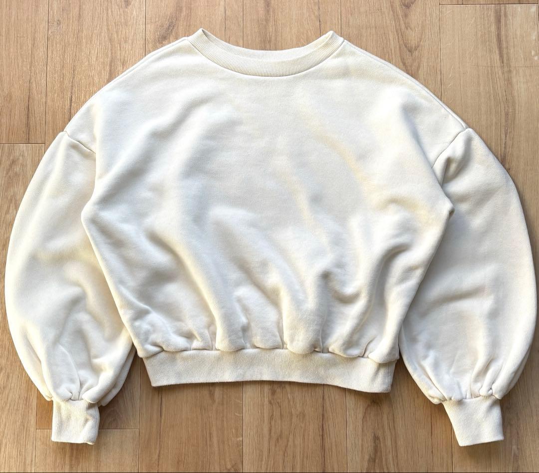 OSHIMA REI クルーネックスウェット パフスリーブ アイボリー
