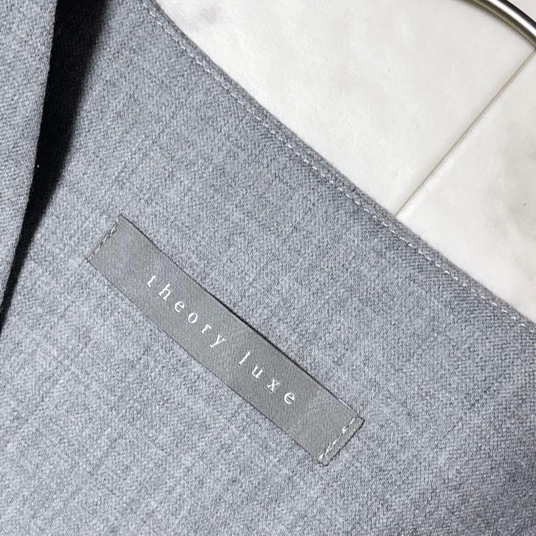 美品 Theory luxe ELLA ノーカラージャケット ストレッチ 40