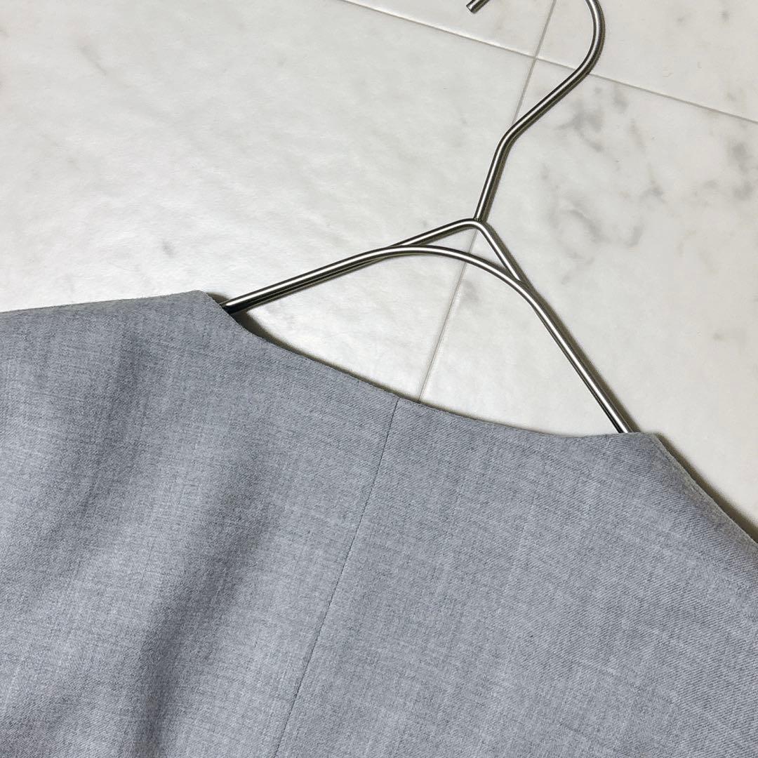 美品 Theory luxe ELLA ノーカラージャケット ストレッチ 40