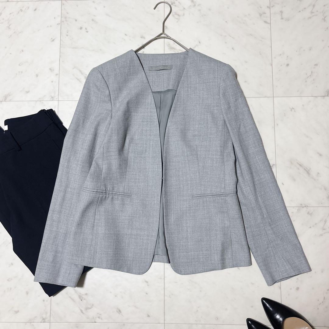 美品 Theory luxe ELLA ノーカラージャケット ストレッチ 40